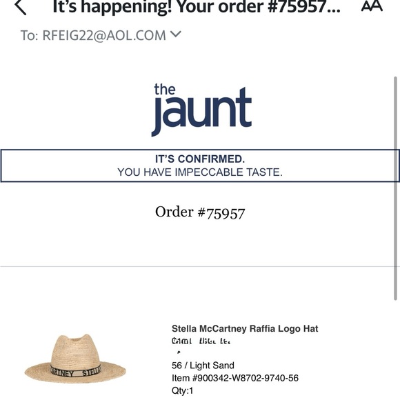 NEW without BOX  Stella McCartney Raffia Logo Hat - Picture 2 of 2